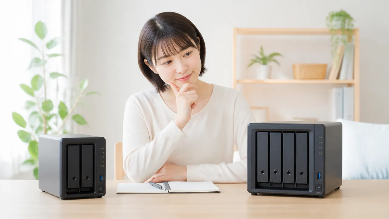 家庭用NASは2ベイと4ベイどっち?選び方と違いをやさしく解説