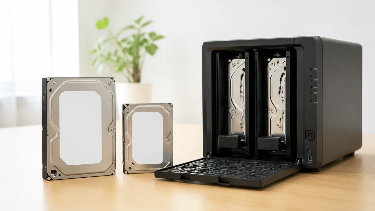 NASで容量が違うHDDをRAID1にできる?選び方と注意点