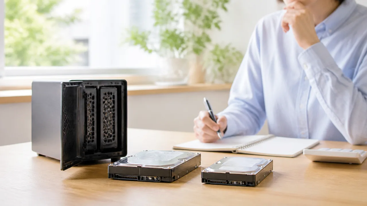 NASで容量が違うHDDをRAID1にできる?選び方と注意点